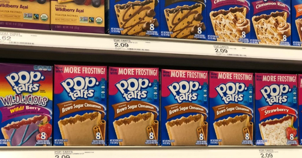 poptarts boxes on shelves