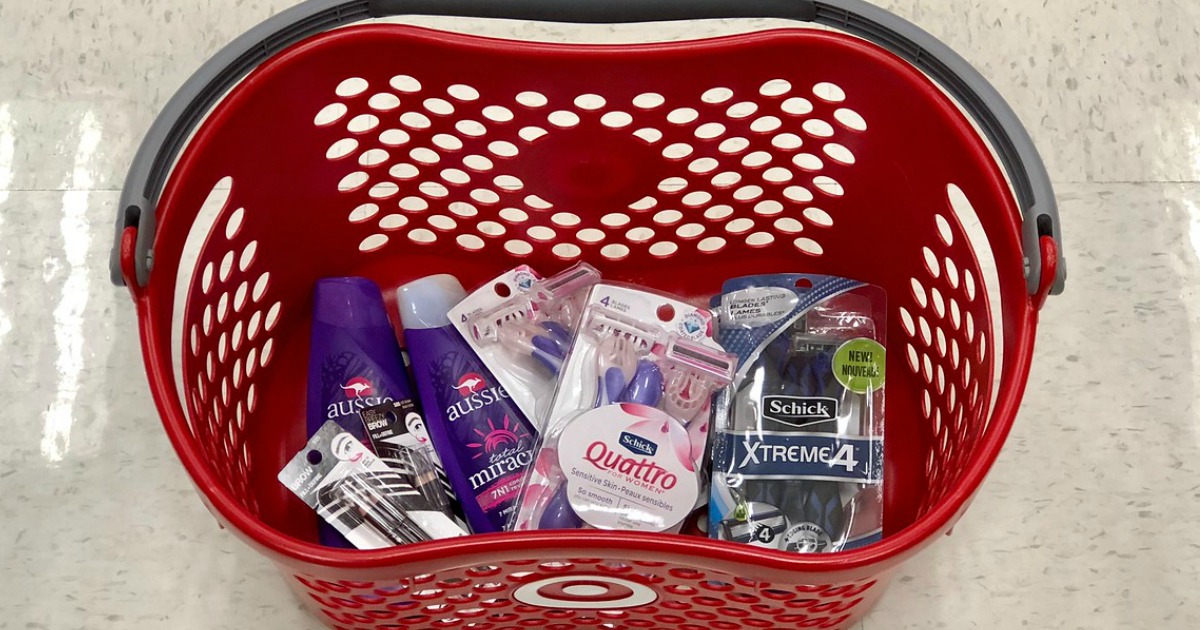 Target basket full of personal care items