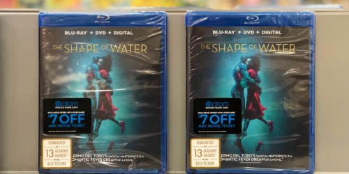 The Shape of Water Blu-ray Combo AND $7 Atom Tickets Movie Voucher ONLY $15 at Target