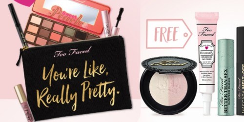 Too Faced Eyeshadow Palette, Eyeliner, Makeup Bag & Seven Samples Just $65 Shipped