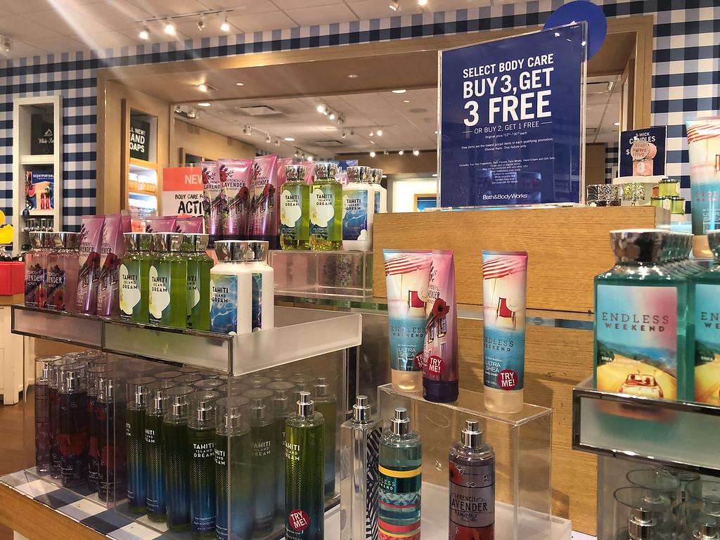 16 secrets for saving big at bath & body works – in store display