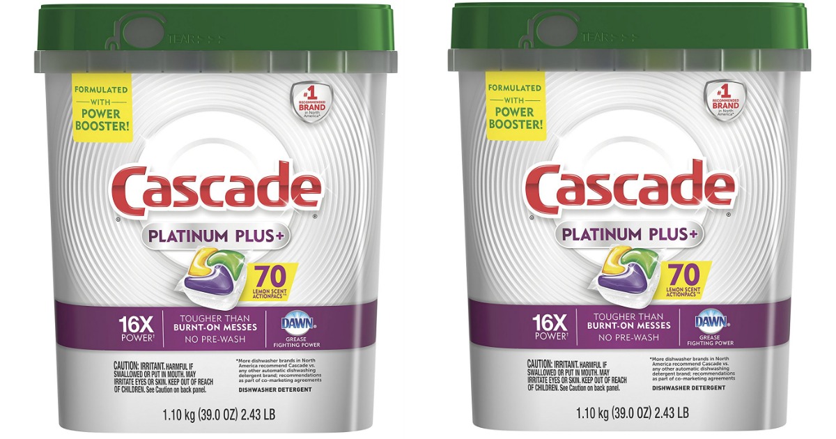 dishwasher detergent in a bucket