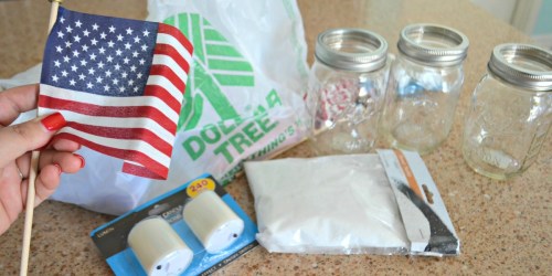 Craft These Dollar Tree 4th of July Mason Jar Votives in a Few Minutes!