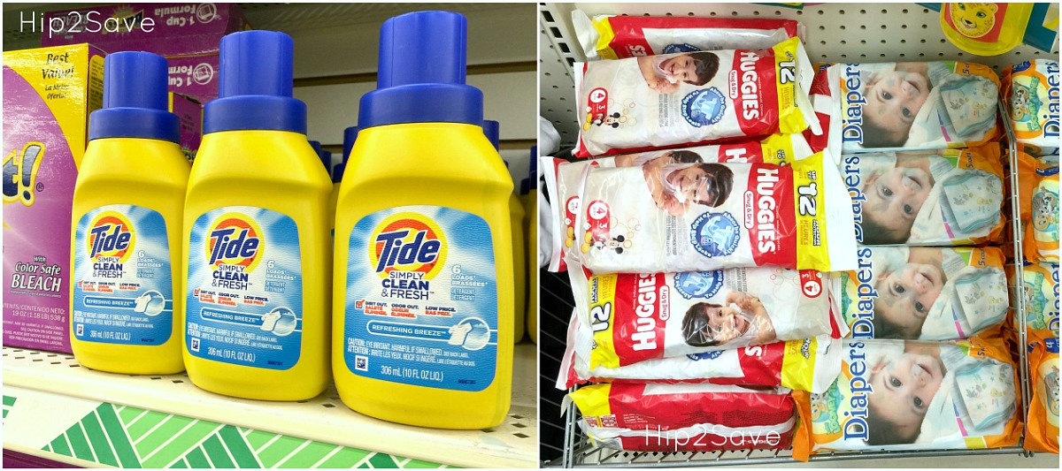 things to buy or avoid at dollar tree – brand names Tide and Huggies 