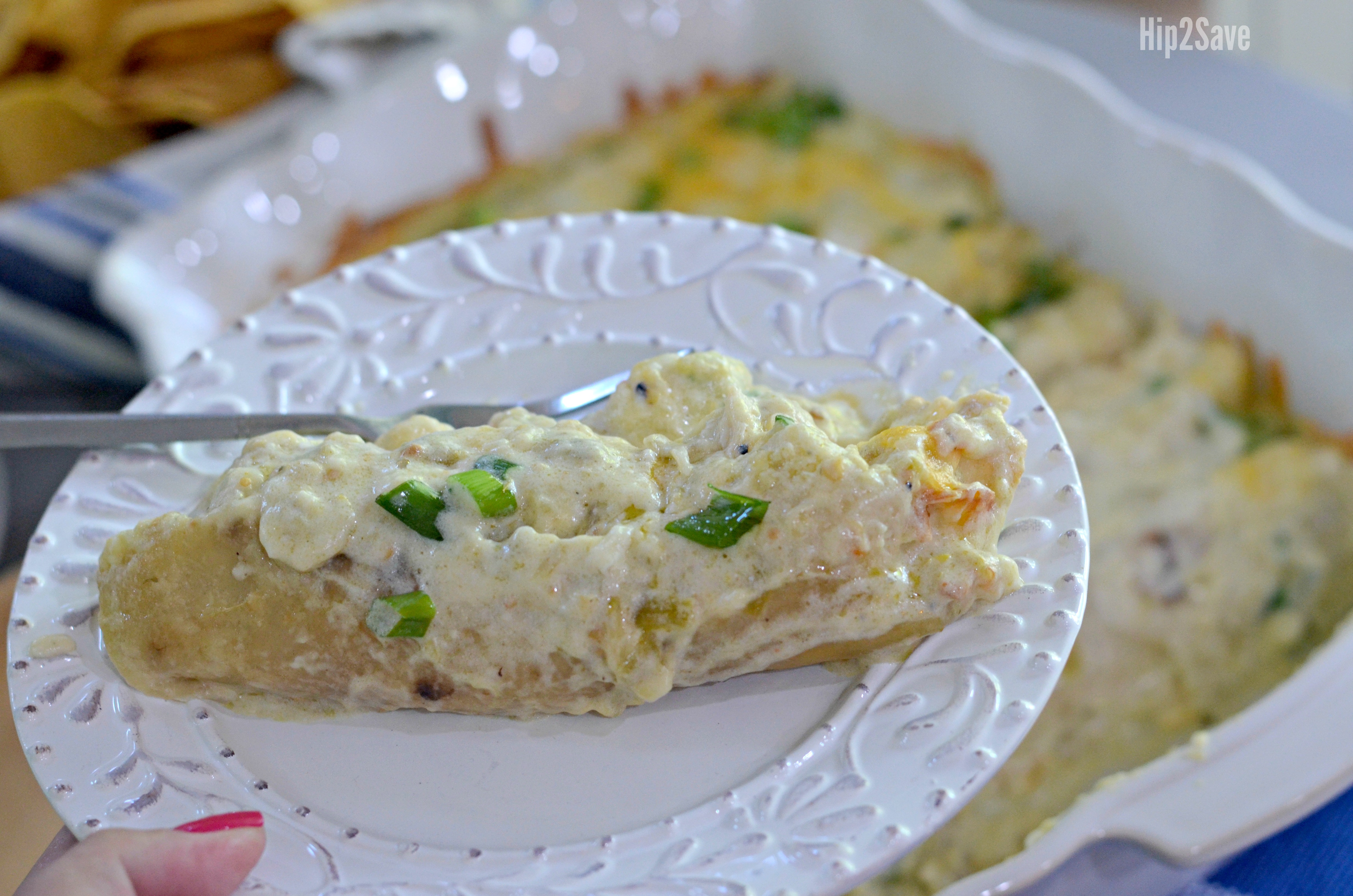 shredded chicken recipe on a plate - hip2save