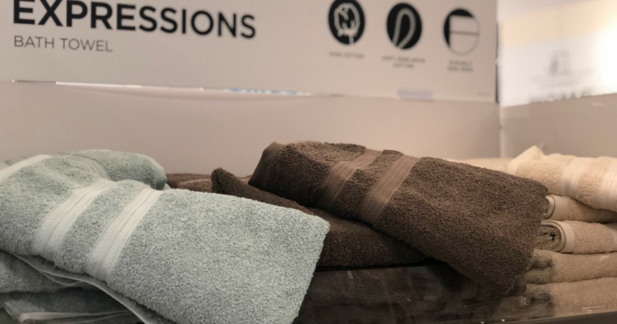 Chocolate and grey jcpenney home expression towels in store