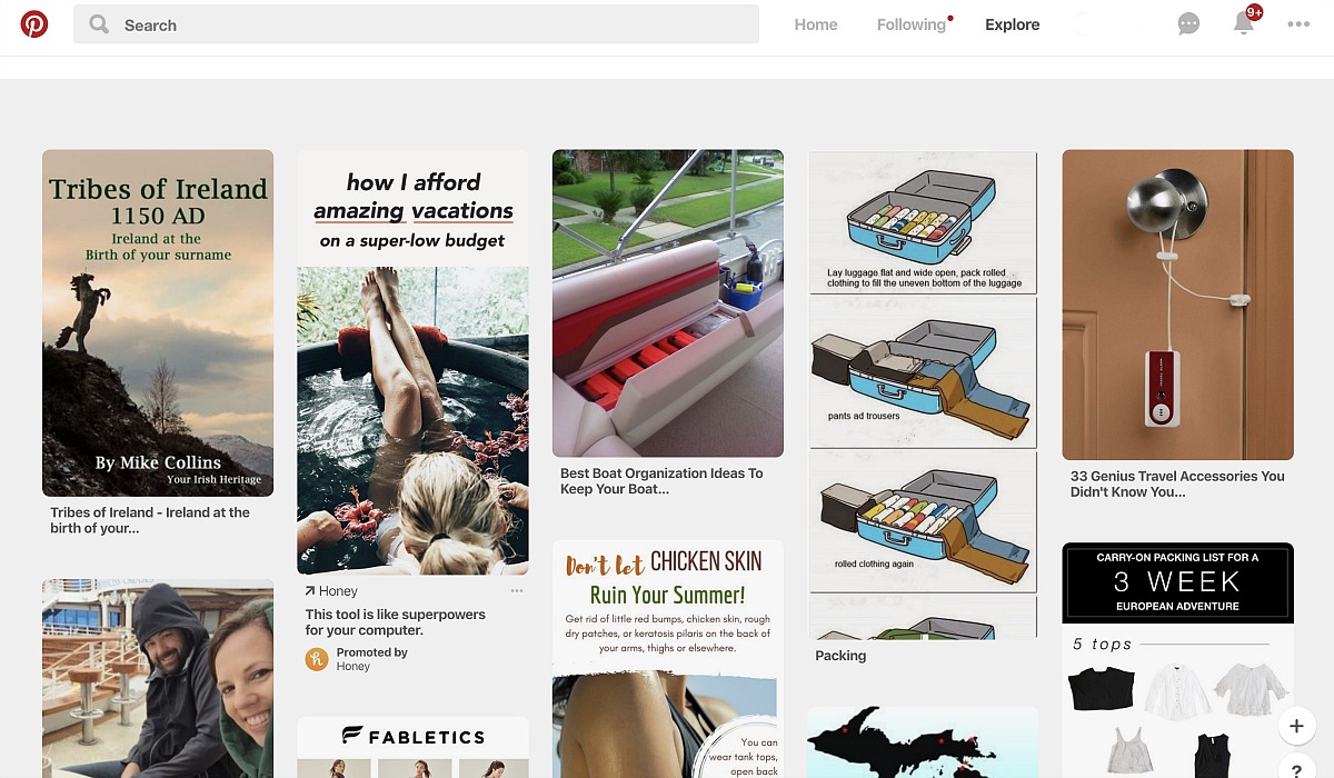  scrolling through pinterest for vacation ideas