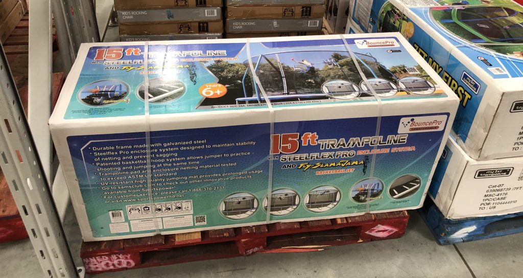 15 ft trampoline basketball system