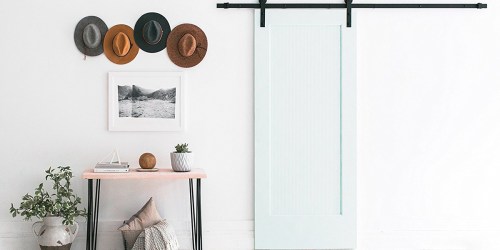 Heavy Duty Sliding Barn Door Hardware Kit Just $59.99 Shipped w/ Prime (Awesome Reviews)