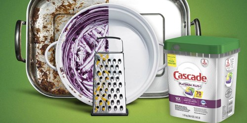 Cascade Platinum Plus 70-Count Dishwasher Pacs Only $13.99 Shipped at Amazon