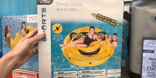 Emoji Island Pool Float Only $7.99 at ALDI (Over 6 Feet Long)