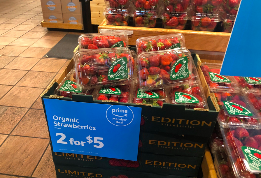 money-saving hacks at Whole Foods Market – strawberries in clam shell cases