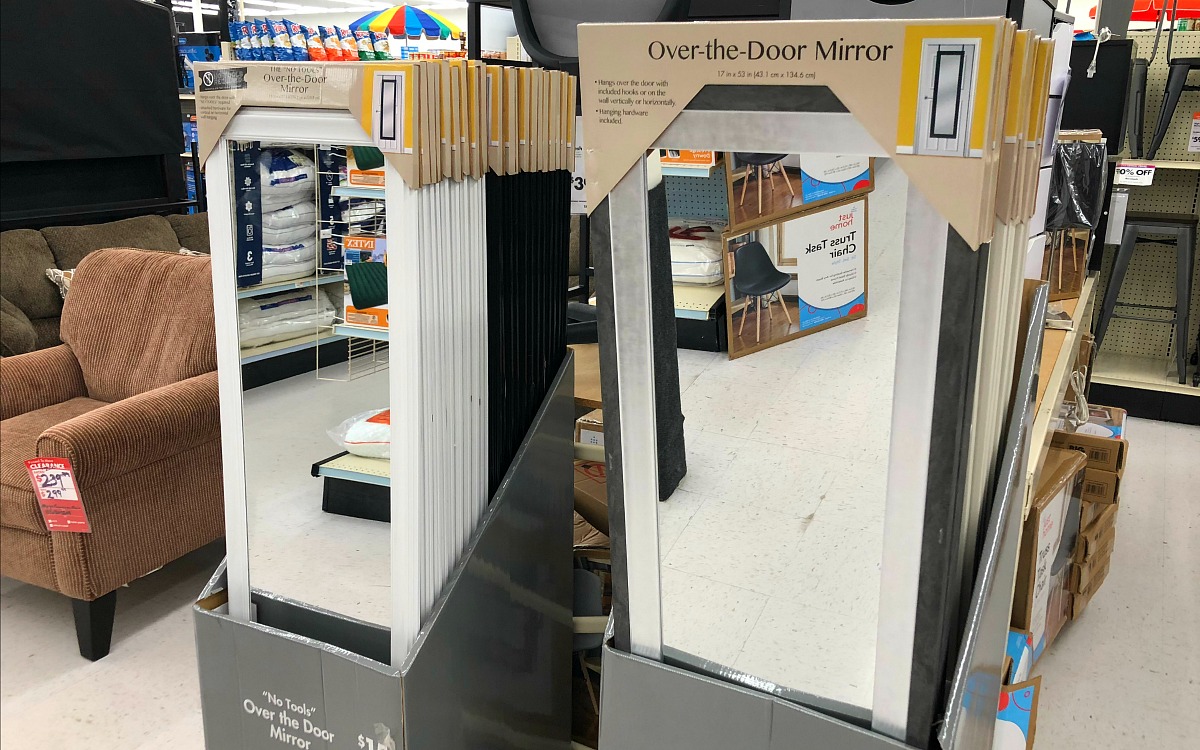 back-to-school college dorm shopping with big lots — over the door full length mirrors