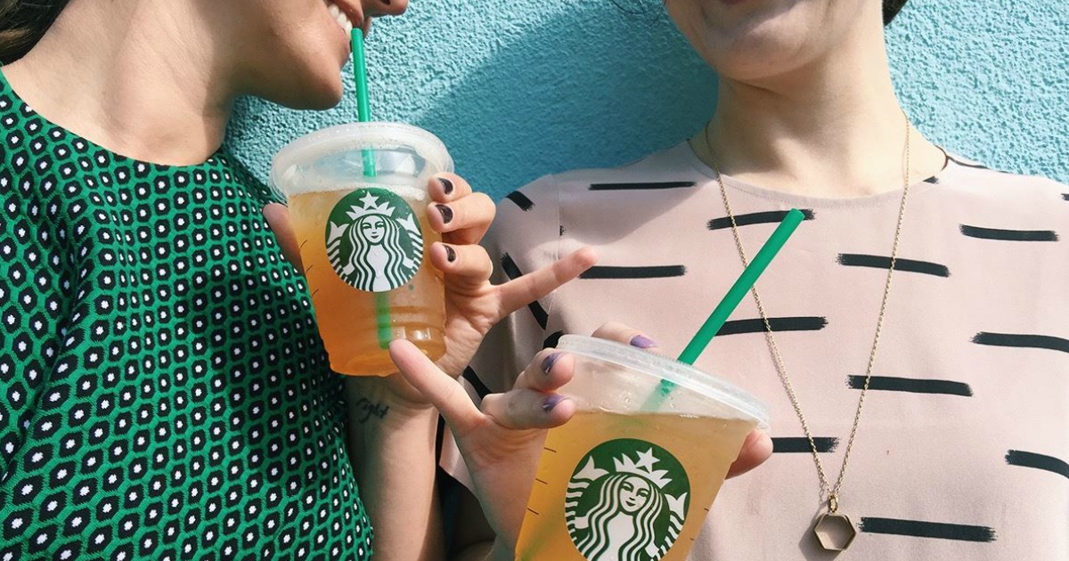 Starbucks Hacks - Sipping Iced Tea