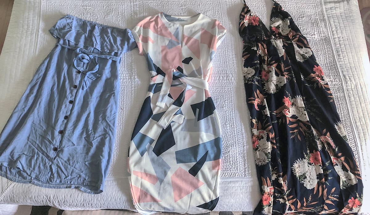 Shopping for clothing? Check out this amazon hack – amazon dresses laid out on bed