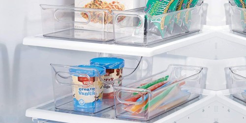Walmart.com: InterDesign Clear Fridge Binz + Condiment Caddy 4-Piece Set Only $19.88
