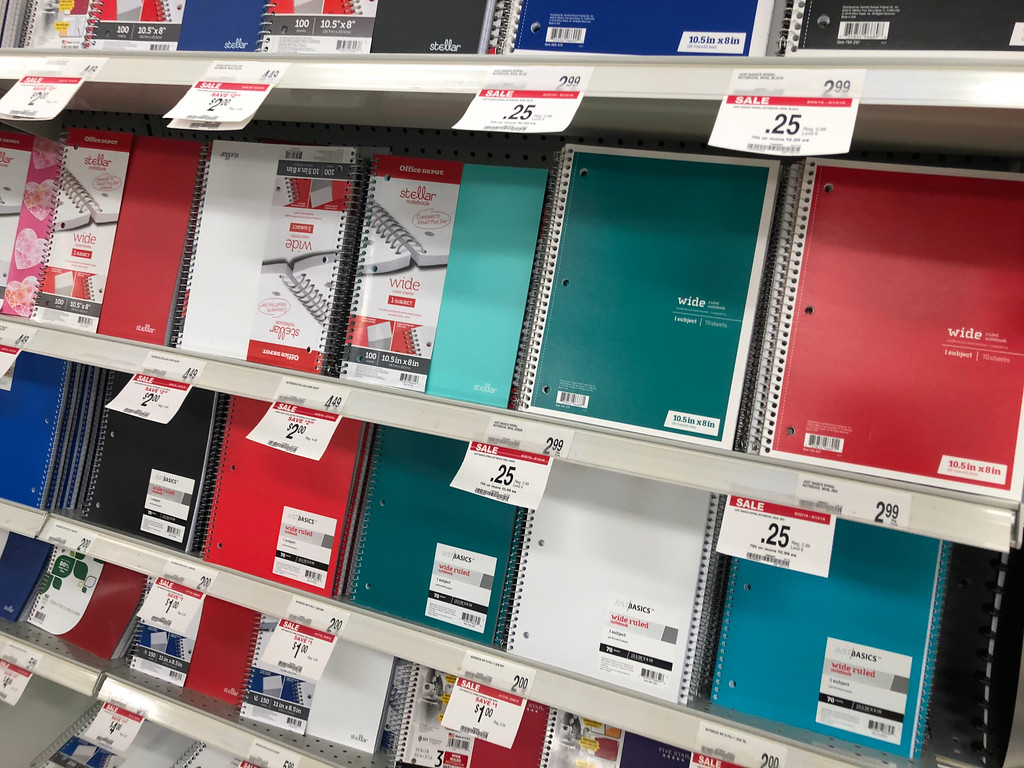 Office Depot notebooks