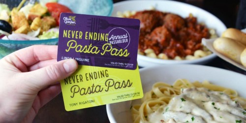 Olive Garden Never Ending Pasta Pass is BACK (Available August 23rd for First 23,000)