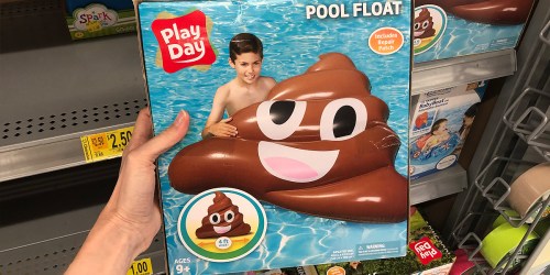 Poop Emoji Pool Float Possibly Only $2.50 at Walmart (Regularly $8.88) + More