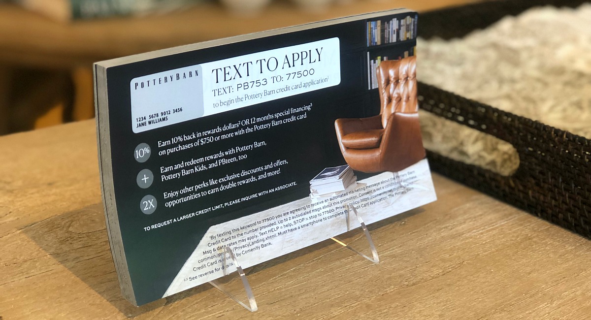 shop pottery barn with these money-saving tips – pamphlet for pottery barn credit card