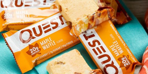 Amazon: Quest Maple Waffle Protein Bars 12-Pack Only $16.18 Shipped (Just $1.35 Per Bar)