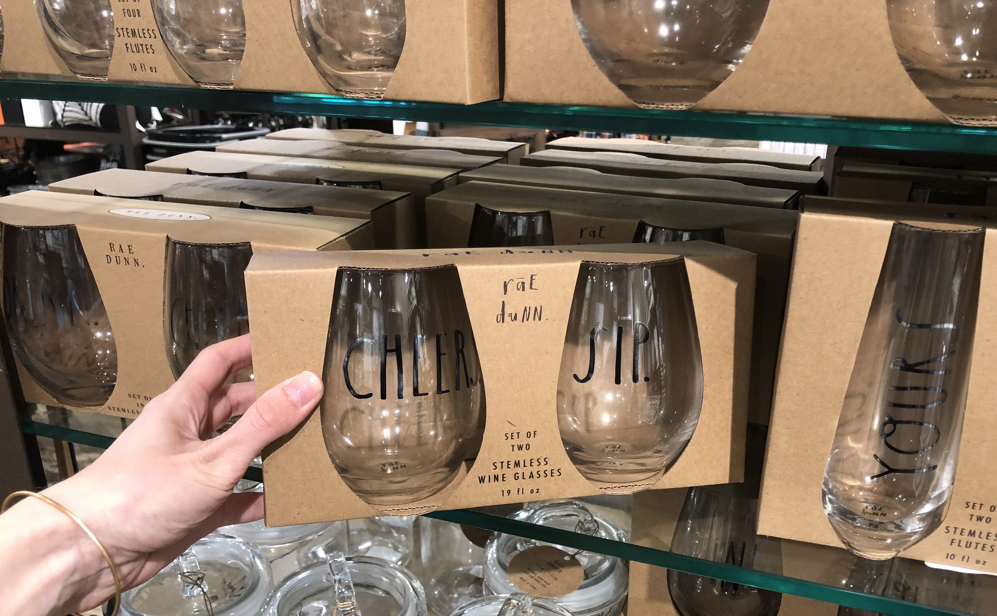 Rae Dunn collection at Kirklands - Rae Dunn wine glasses