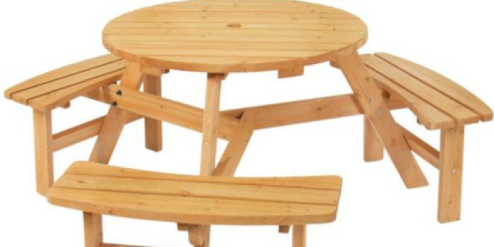 Circular Wooden Picnic Table Only $119 Shipped (Regularly $255)