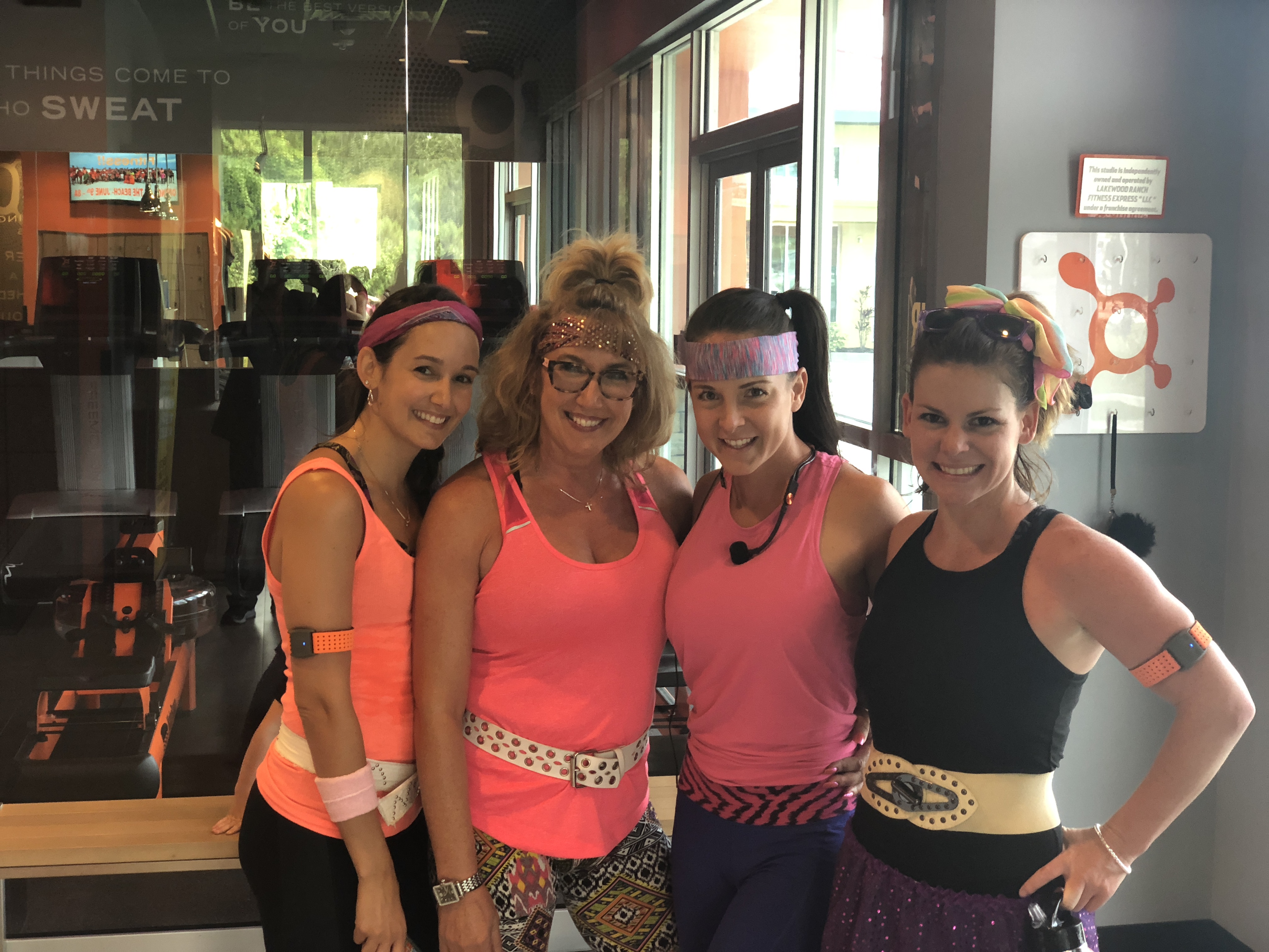 Erica dressed up for a theme week at her OTF fitness center