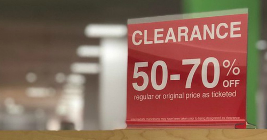 JCpenney Clearance Sign