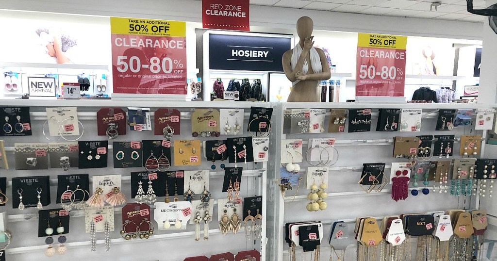 jcpenney shopping tips — clearance jewelry section