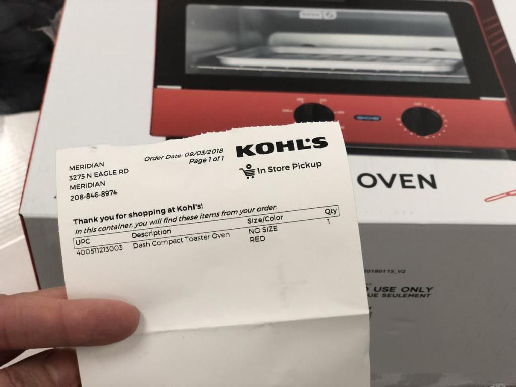 Kohl's store pickup rebates