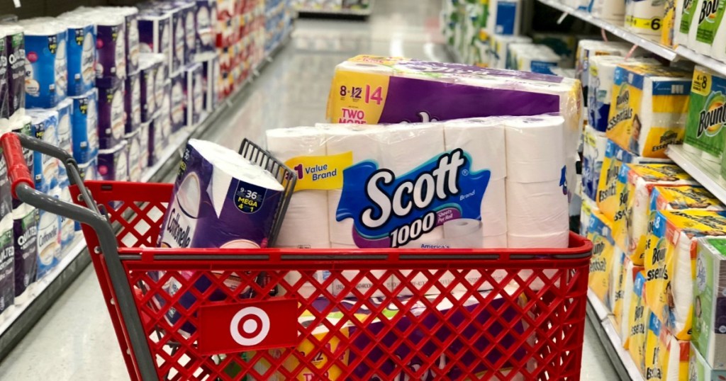 Scott, Cottonelle and Viva in Target cart