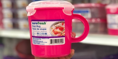 Surefresh Soup Mugs Only $1 at Dollar Tree