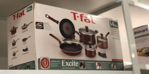 T-Fal 14-Piece Cookware Set Only $30.99 After JCPenney Rebate (Regularly $150)