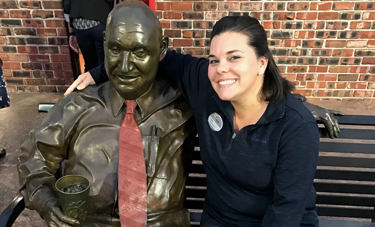 chick-fil-a is one of the best fast food chains out there – alana with s. truett cathy statue
