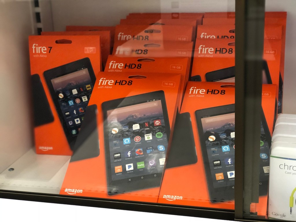 amazon fire hd8 in store cabinet