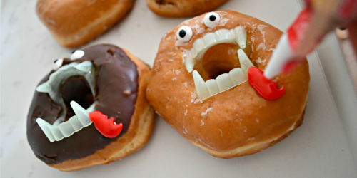 DIY Halloween Donuts Using Vampire Teeth: Takes 5 Minutes!