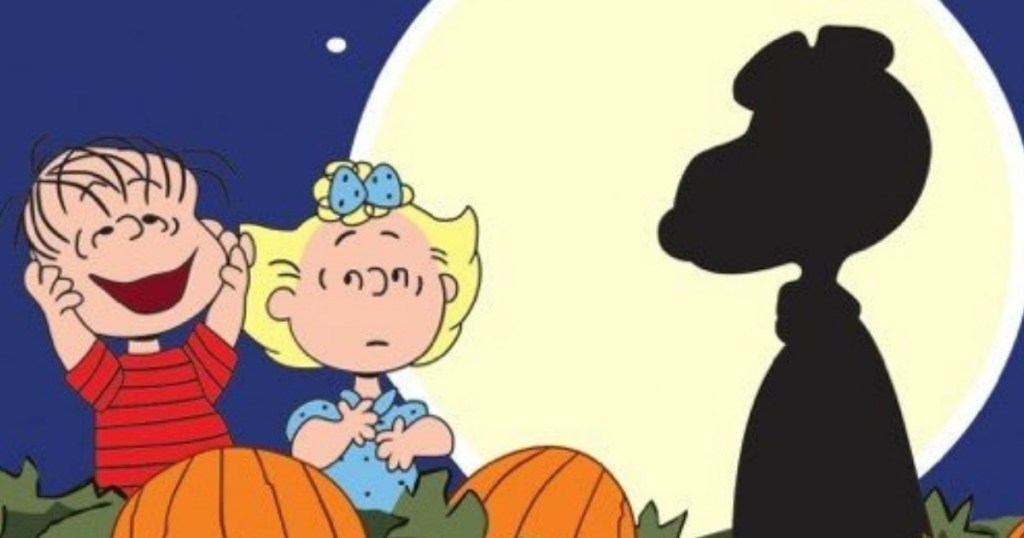 Linus and Sally in pumpkin patch