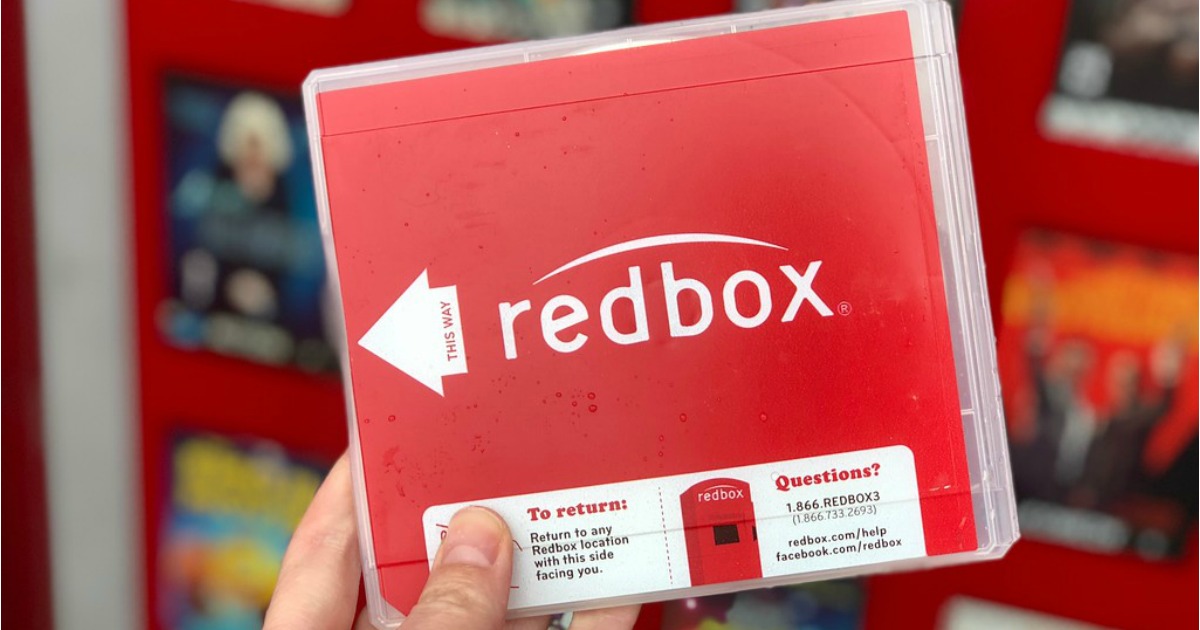 hand holding Redbox movie