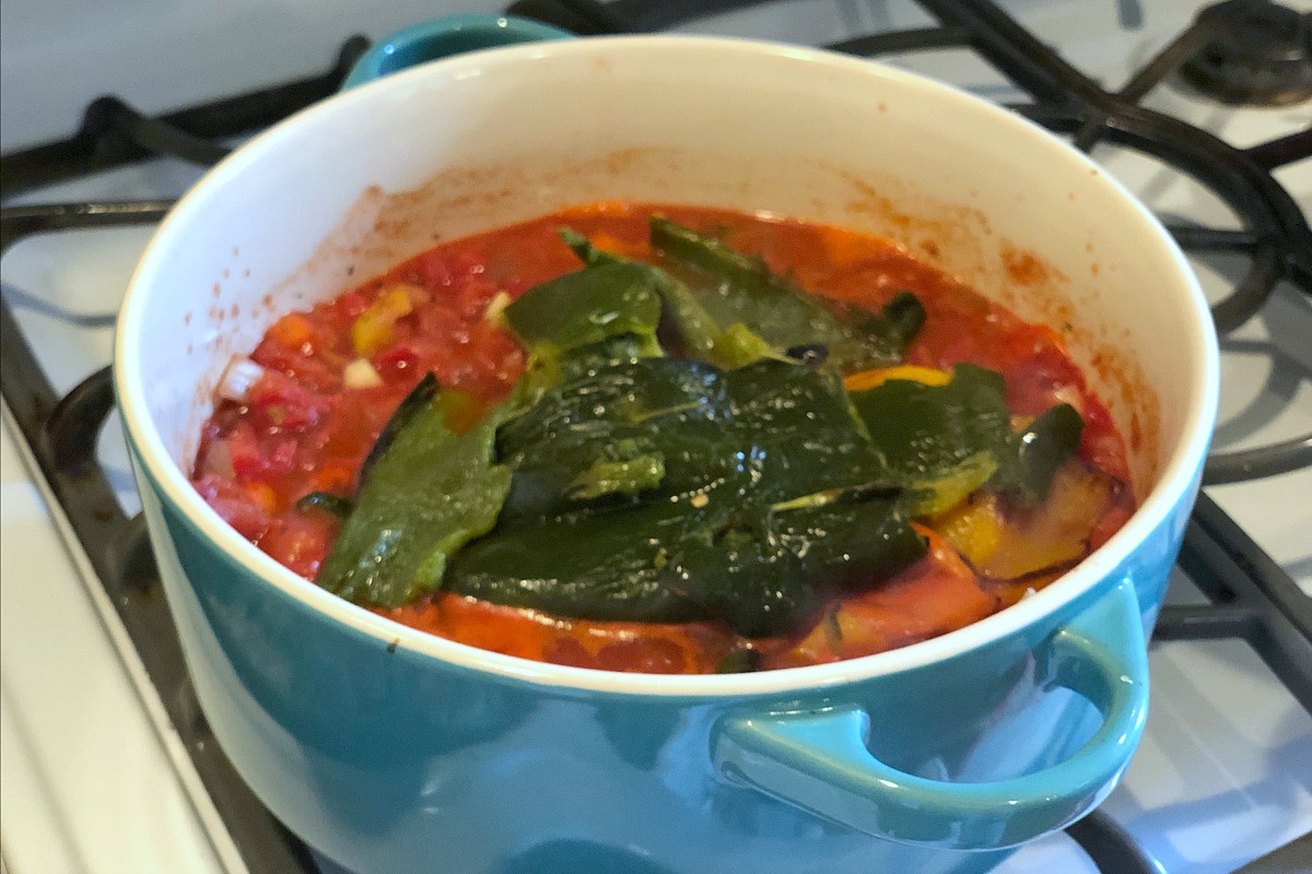 vegetarian meal planning tips for a meat-loving family – pot full of soup on stove