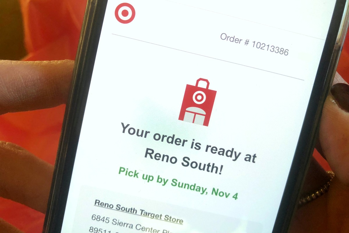 target cartwheel deals order pickup — target online order ready for pickup message on phone