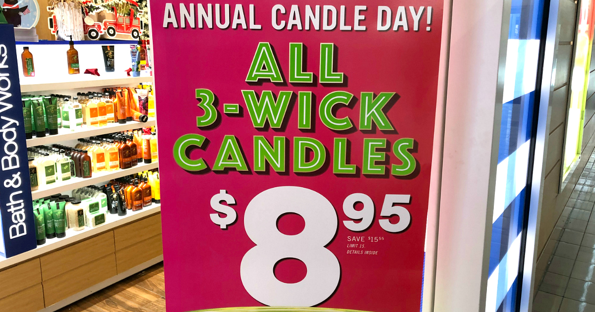 Bath & Body Works annual candle day coupons and deals