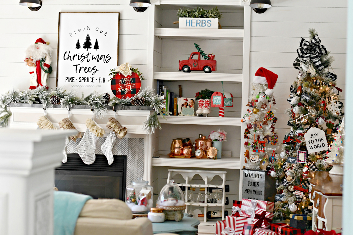 diy farmhouse christmas tree sign printable