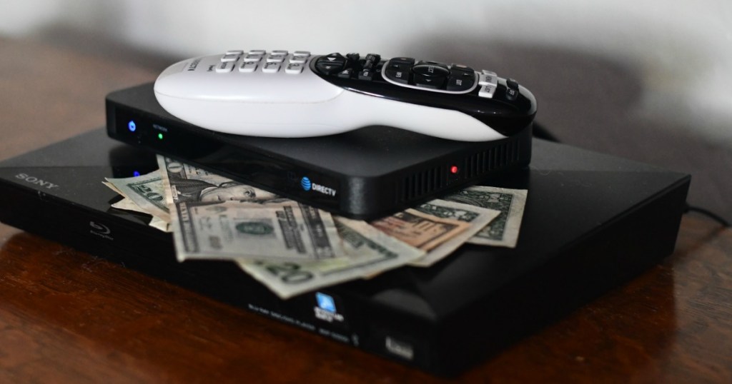 Directv Remote control on top of DVR and cash