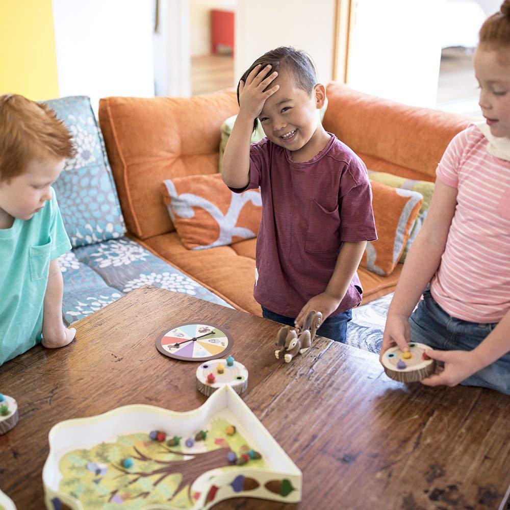 kids playing Educational Insights The Sneaky, Snacky Squirrel Game 2