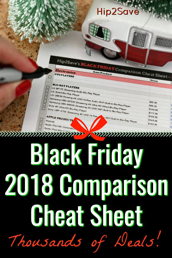 Hip2Save's Black Friday Cheat Sheet Pinterest