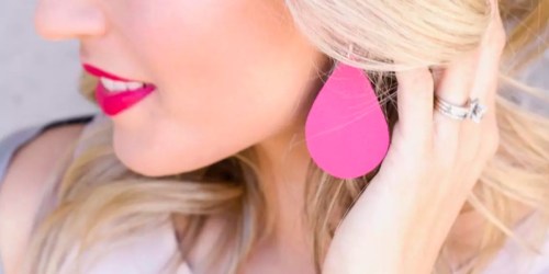 Leather Statement Earrings Only $9.99 Shipped (TONS of Colors Available)