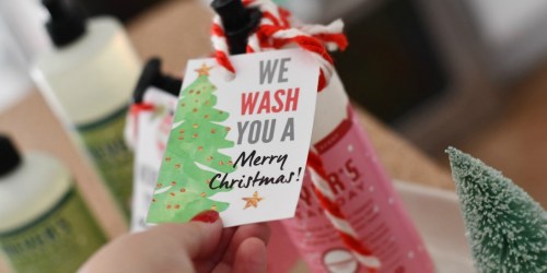 Easy DIY Hostess Gift Idea | Holiday Soaps with Free Printable Tags