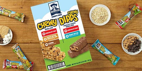 Amazon: Quaker Chewy Granola Bars & Dipps 58-Count Variety Pack Only $7.79 Shipped