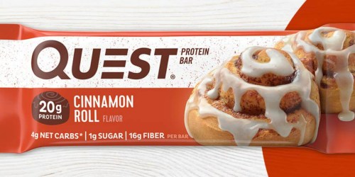 Amazon: Quest Cinnamon Roll Protein Bars 12-Count Box Only $15.77 Shipped (Just $1.31 Each)